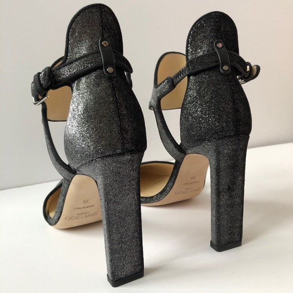 JIMMY CHOO BLACK HEELED SANDAL - BRAND NEW IN BOX! - Picture 3 of 7
